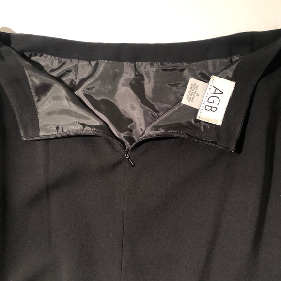 AGB Maxi Skirt Womens 12 Black Lined - Picture 4 of 6